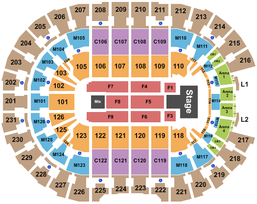 Rocket Arena Matt Rife Seating Chart